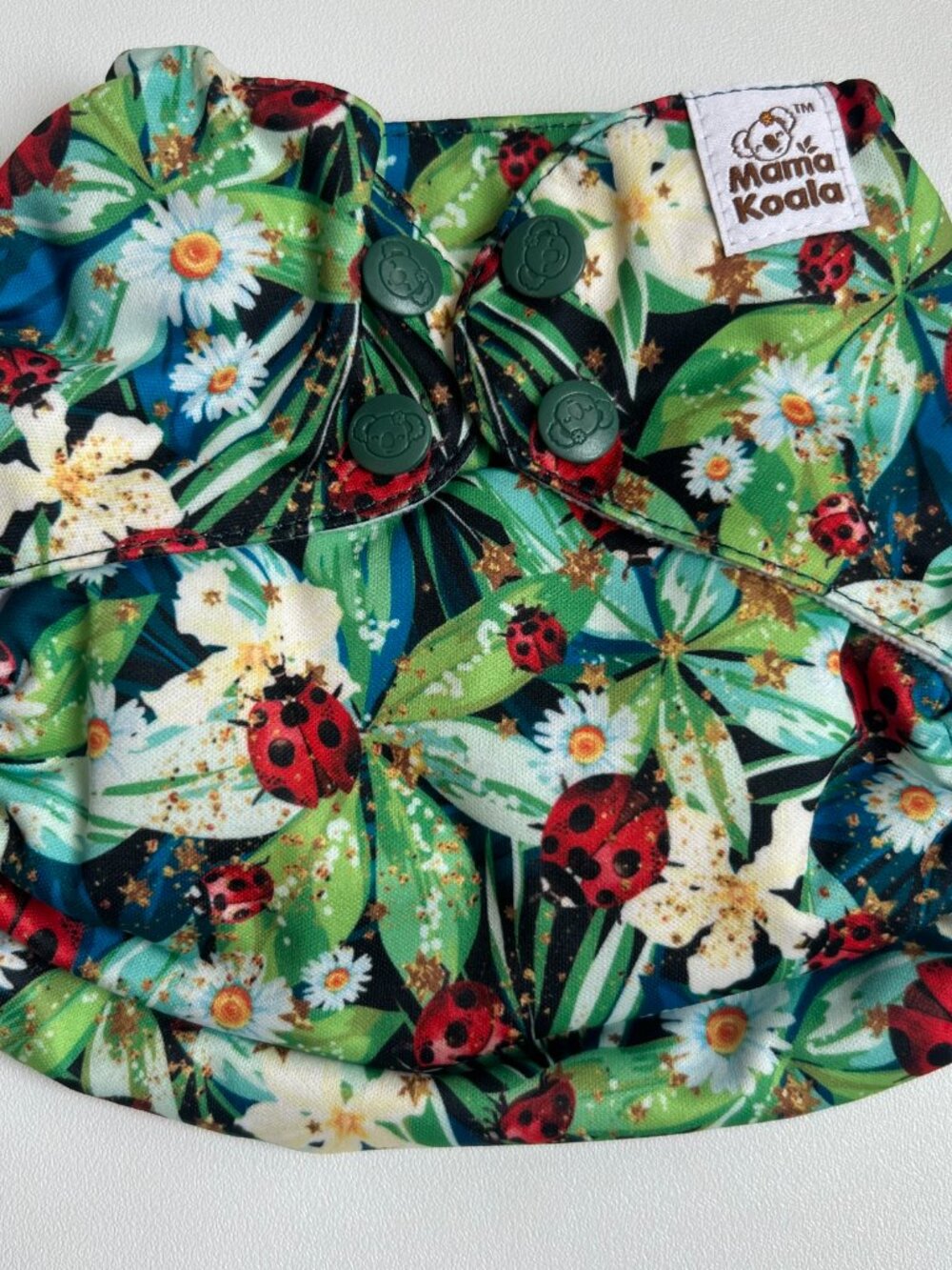 NEW Mama Koala Pocket Cloth Diaper OS Ladybug Garden No Insert